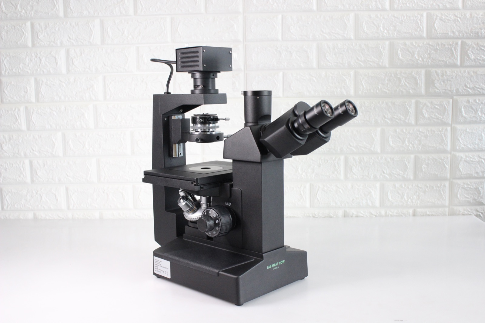 Lab Meat Now Model V, front view, matte black with green branding